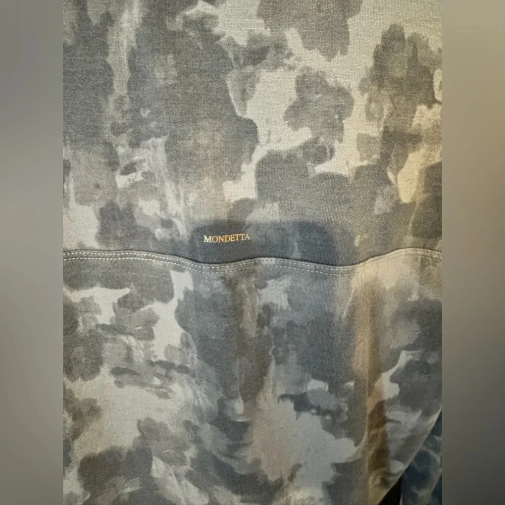 Mondetta Women's Printed Crewneck Active Sweatshirt Soft Gray Blue Size Large - Picture 3 of 11